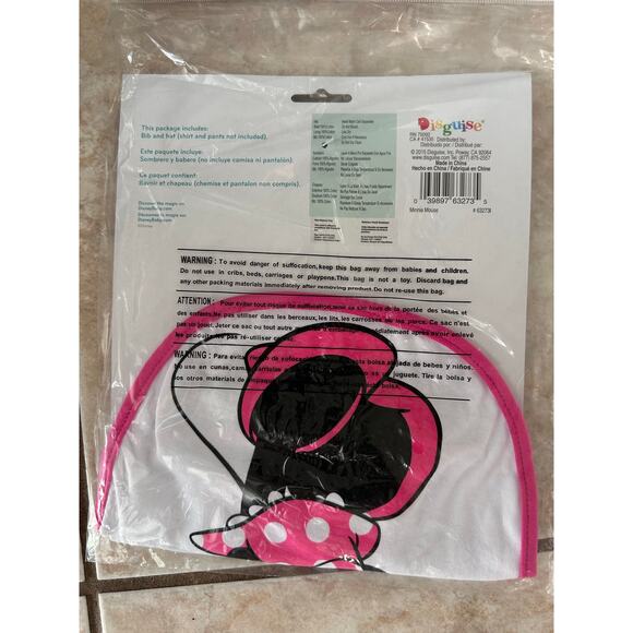 NWT Minnie Mouse Bib & Hat Set – Disney Baby – Costume – Multiple Availa - Picture 2 of 2